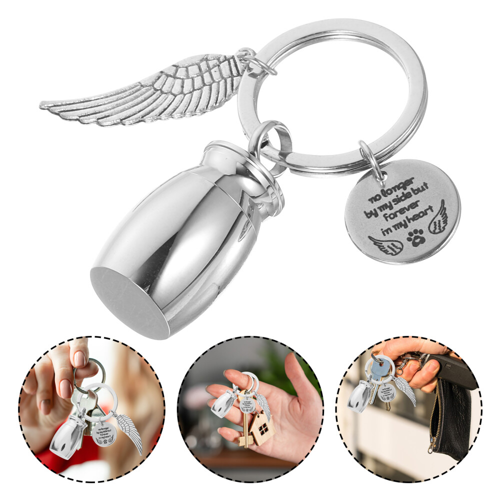 Mini Urn Memorial Keychain Small Cremation Urn Keepsake Keychain for Ashes