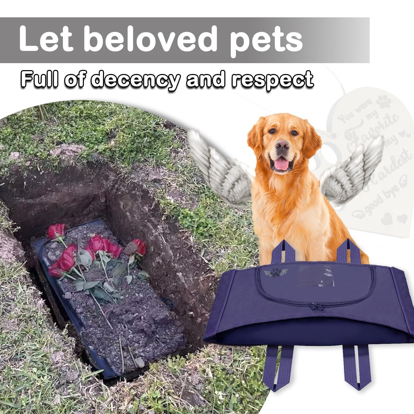 Lzhtime Pet Burial Eco Friendly Pet Body Bag Suitable For All Kinds Of Pets Pet