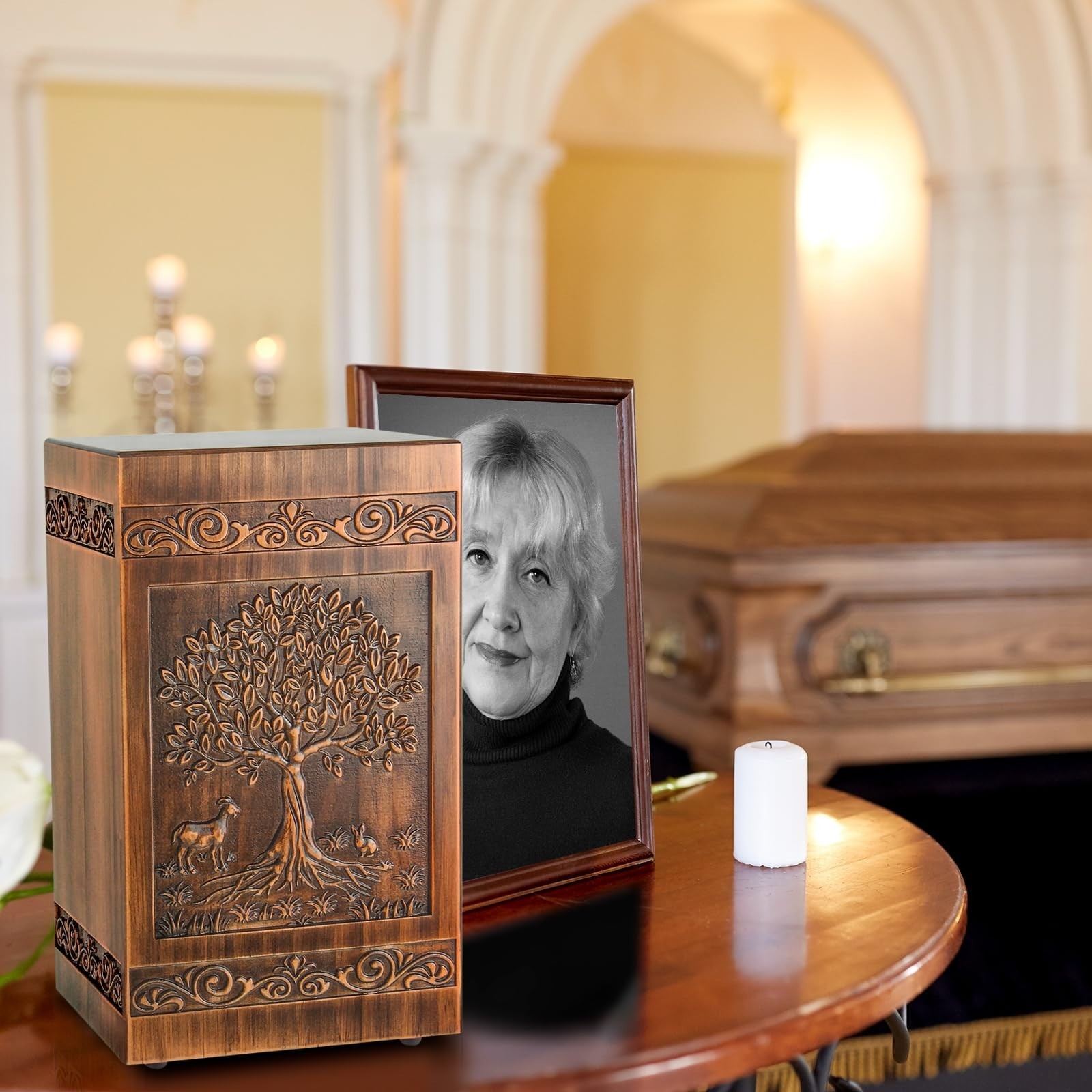 Wooden Urn for Ashes Adult Male Female, Cremation Urns for Human Ashes Adult …