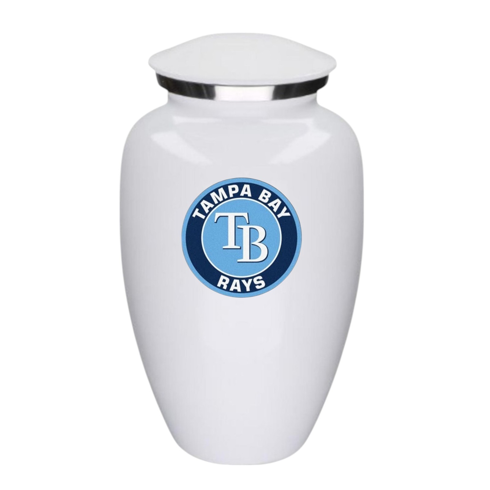Tampa Bay Football Theme Large Aluminum Cremation Urn Adult Human Ashes w/Bag