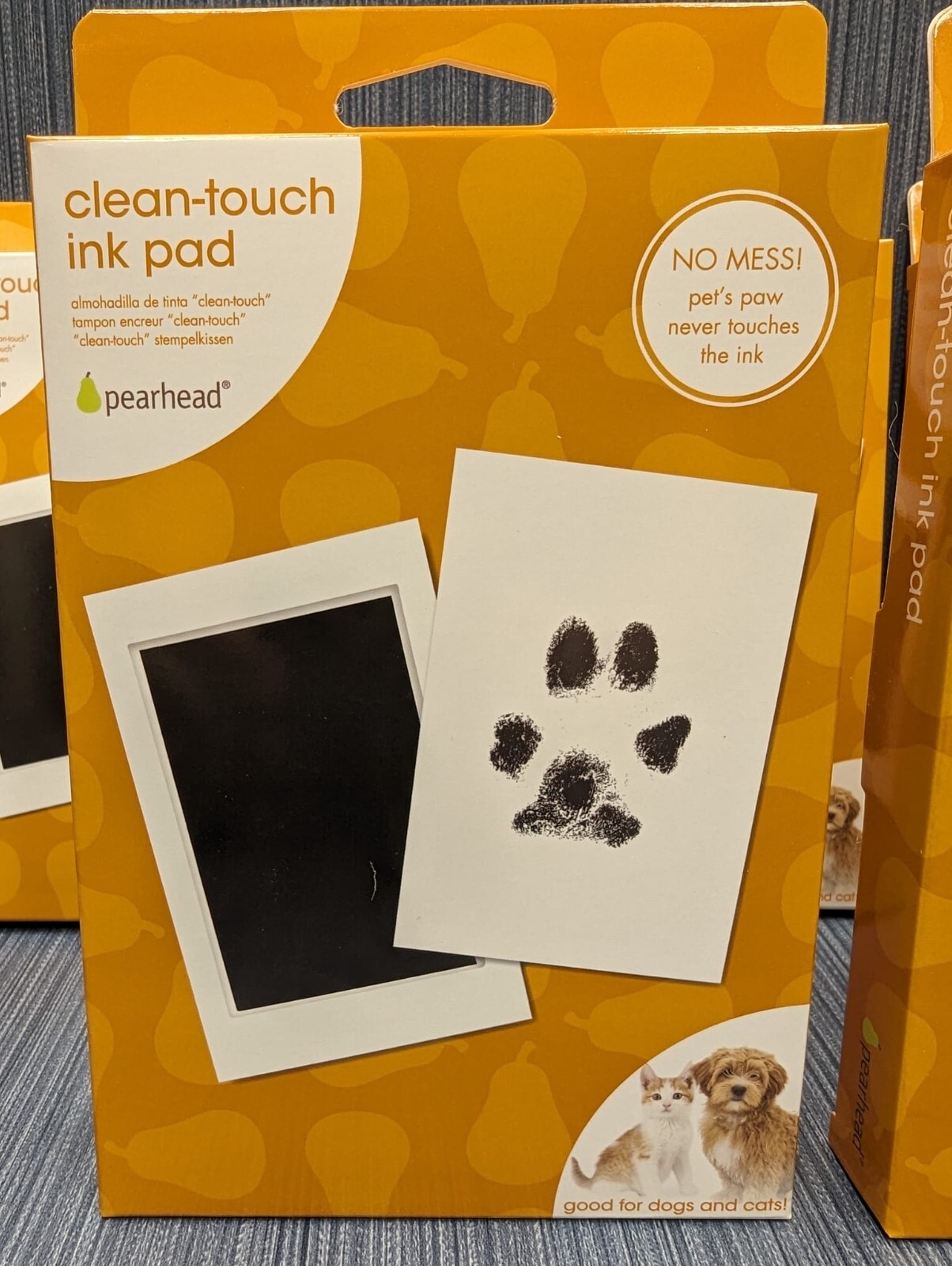Lot of 6 x Pearhead Pet Paw Print Clean-Touch Ink Pad and Imprint Cards Memorial