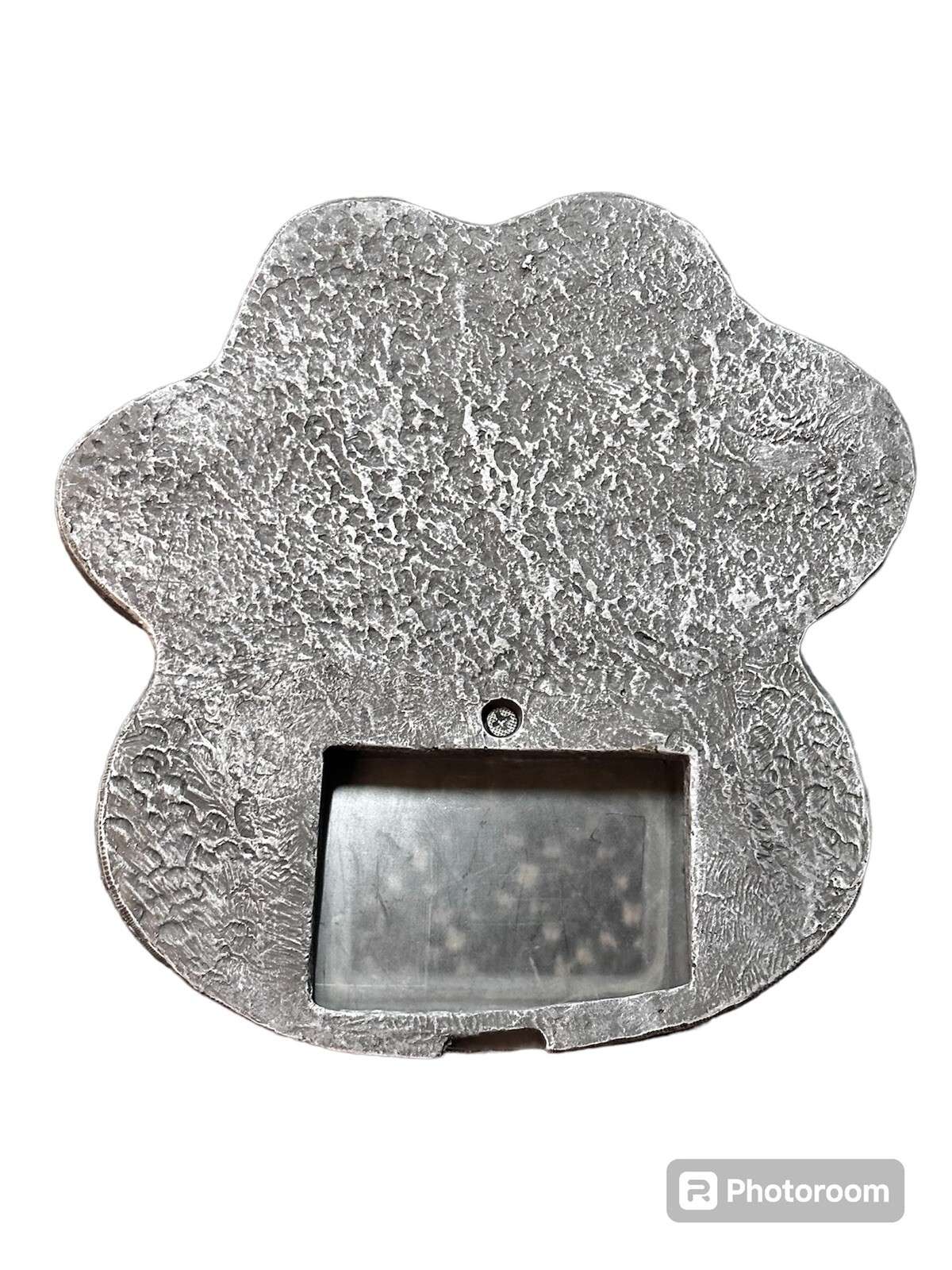 Paw Print Memorial Stone Marker Plaque W/ Sympathy Poem, 3”x2” Picture Slot NEW