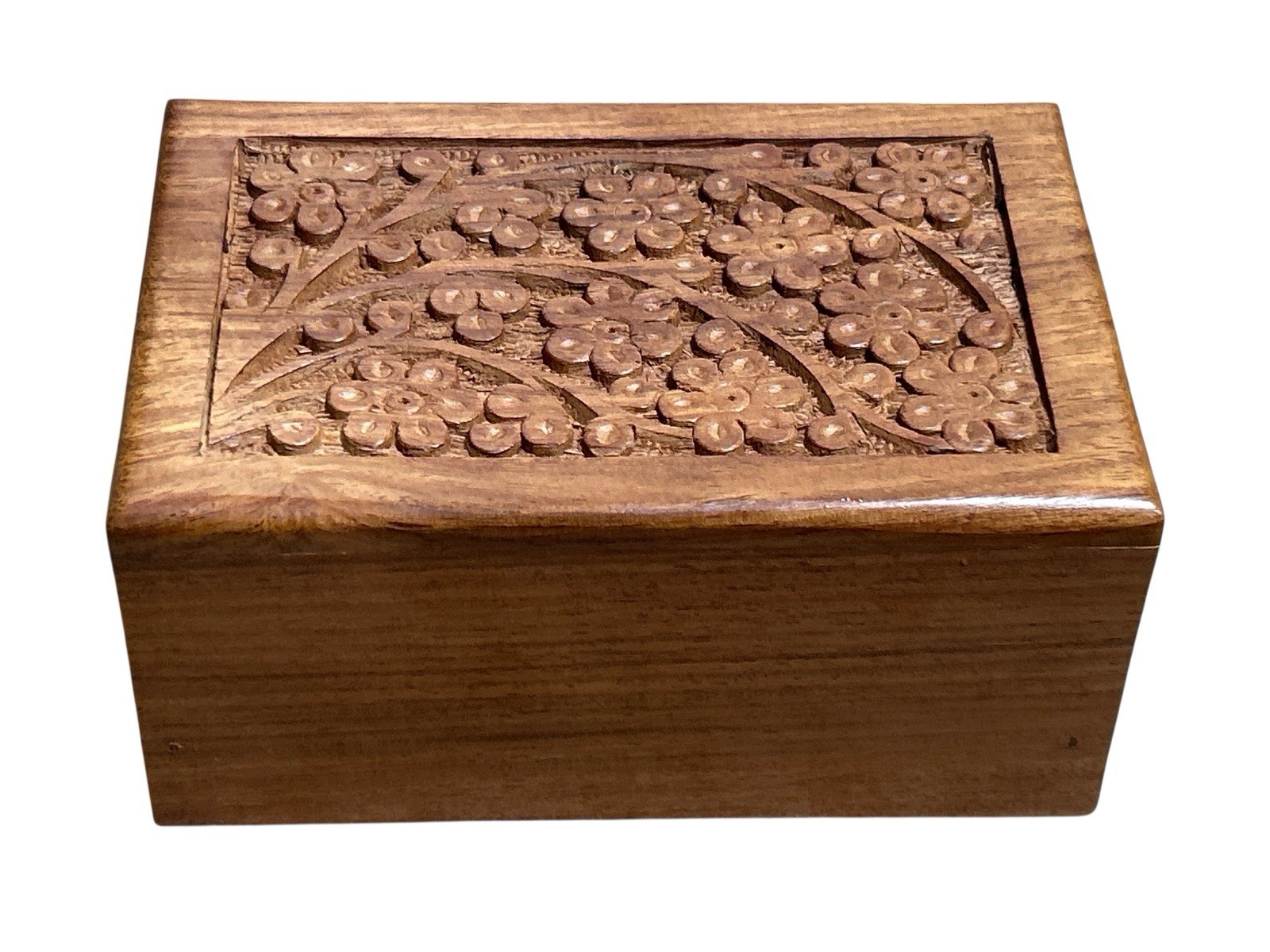 Pets Remembered Wood Cremation Urn Engraved Memorial Keepsake Box 6×4.25×2.75”