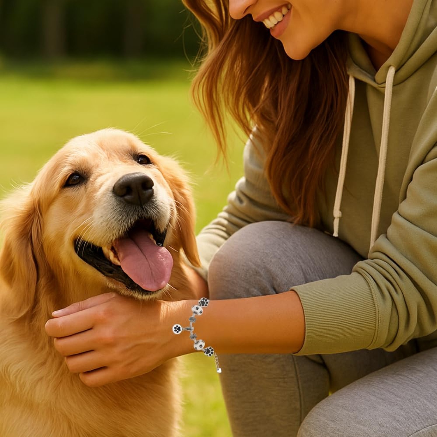 Infinity Collection Dog Paw Print Charm Bracelet – Silver Pet Lover Jewelr