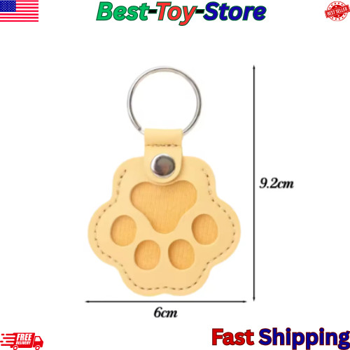 5PCs Pet hair keychain, Leather Paw Keychain with Hair Storage for Dog & Cat