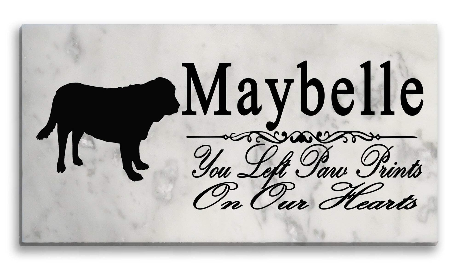 Spanish Mastiff Memorial Stone Personalized Dog Garden Plaque Marker Outdoor or