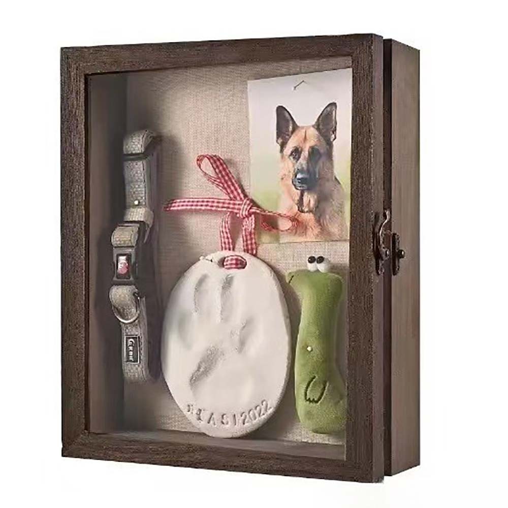 Natural Solid Handcrafted Elegant Classic Wooden Pet Growth Memorial Photo Frame