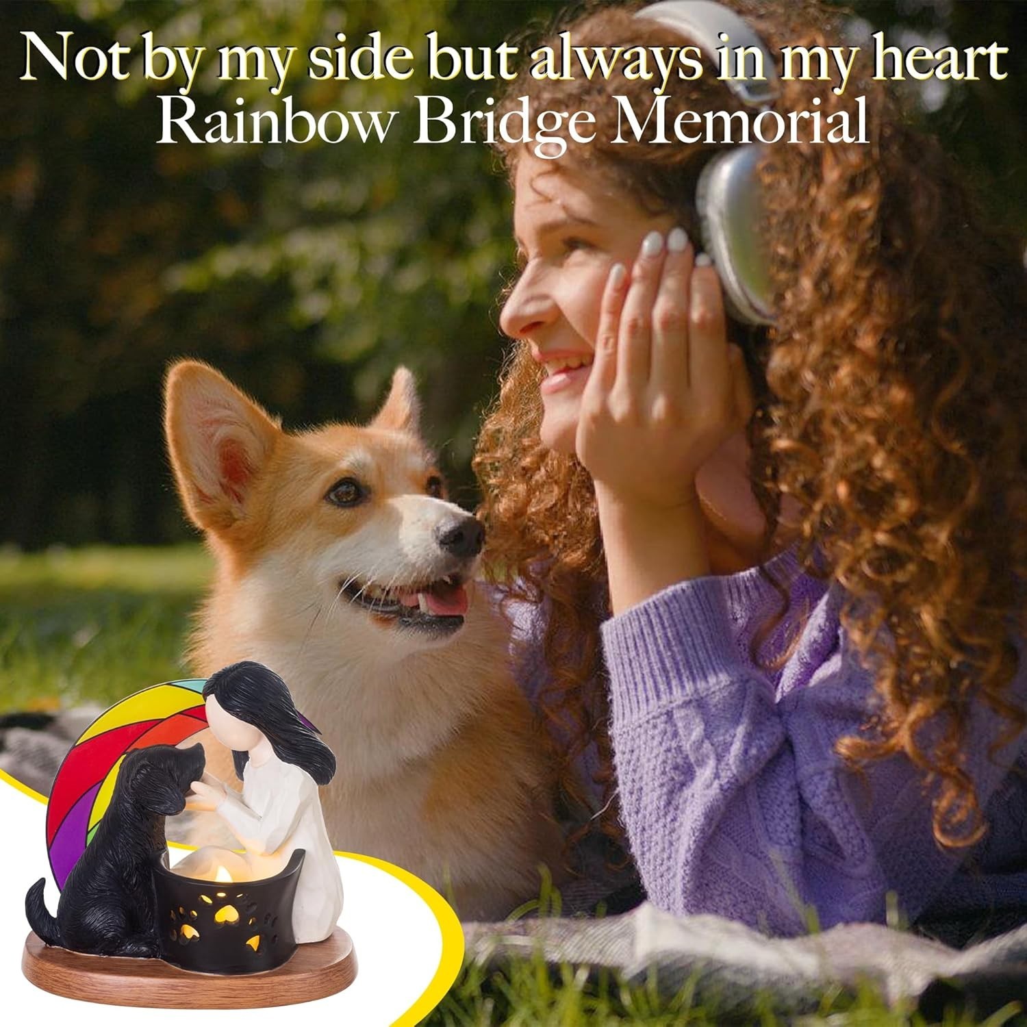 Heartfelt Dog Memorial Rainbow Bridge Figurine