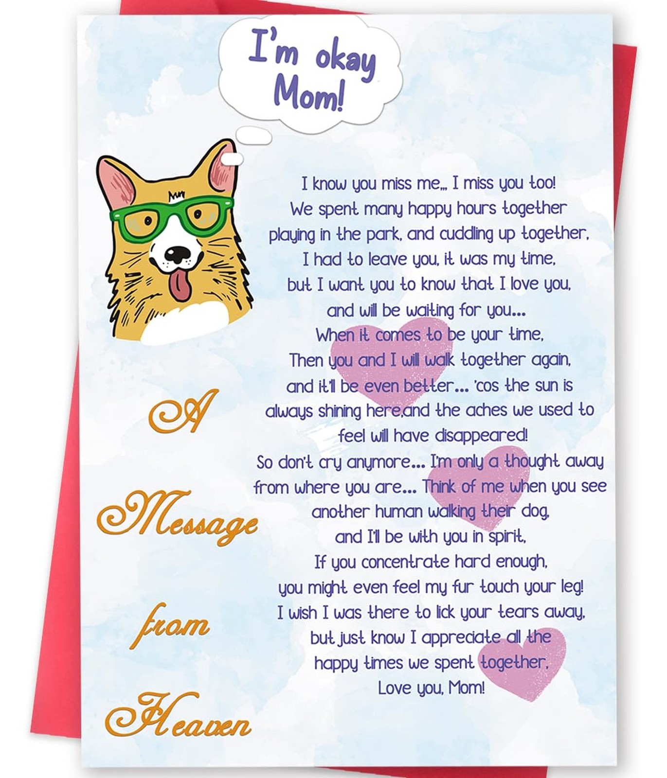 Dog Sympathy Card for Dog Mom, Sympathy Card for Loss of Pet, Pet Sympathy Ca…