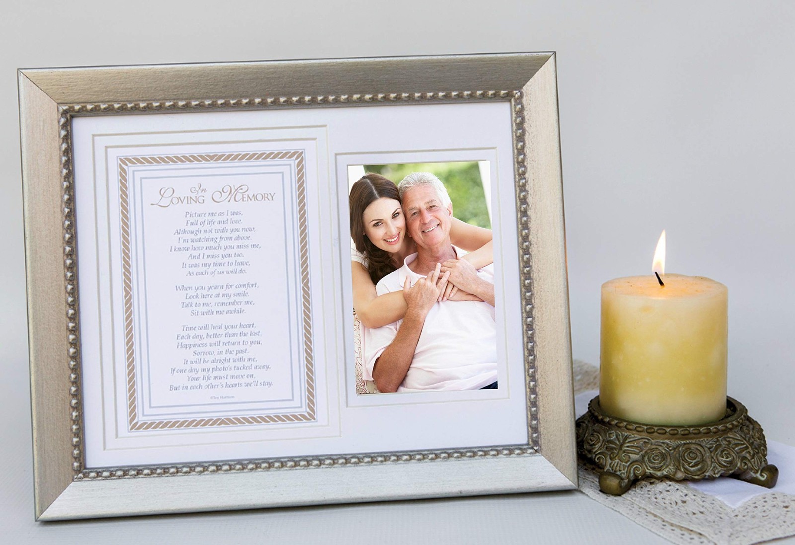 In Loving Memory Sentiment Memorial Picture Frame- Sympathy Gift for Loss of …
