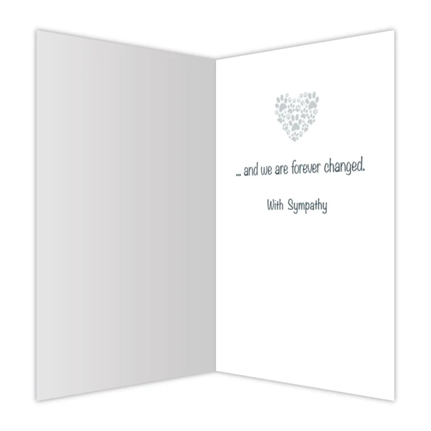 Dog Speak Pet Sympathy Card – Dogs Come Into Our Lives, Leave Paw Prints on O…