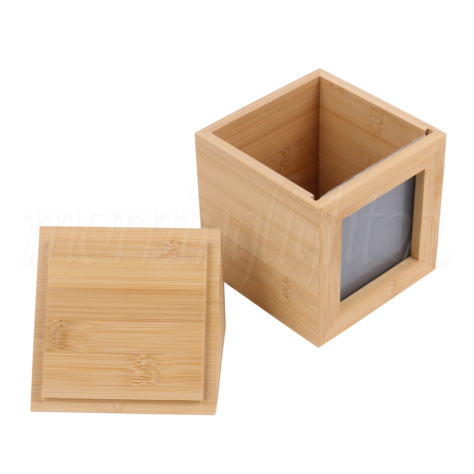 Natural Wood Pet Urn Ashes Keepsake Memorial Box w/ Photo Frame 4.72″ x 7.17″