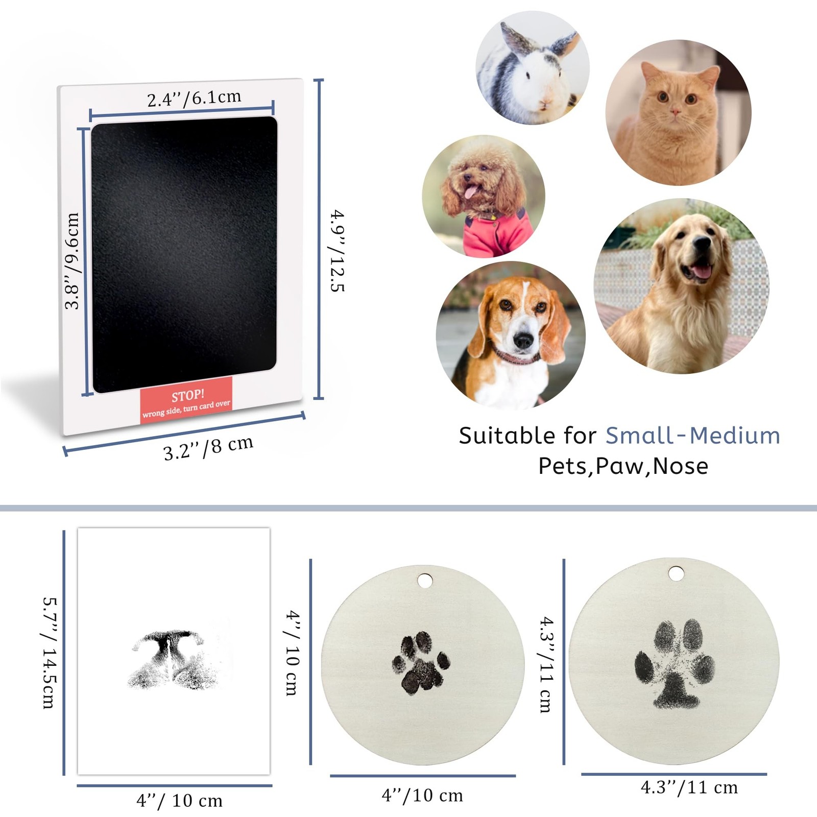 Inkless Pet Paw Print Kit,Dog Nose Print Kit,Ink Paw Print Ornament for Dogs …