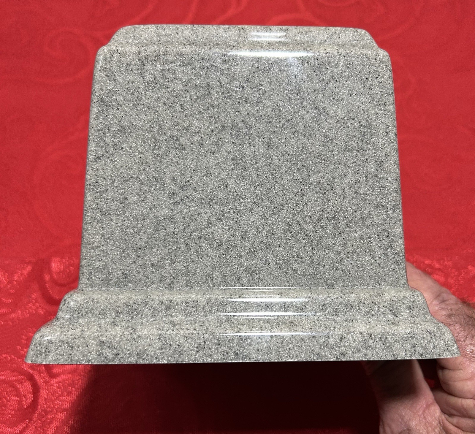Cultured Granite Pet Urn Medium-Large Up To 75 Pounds Misty Gray