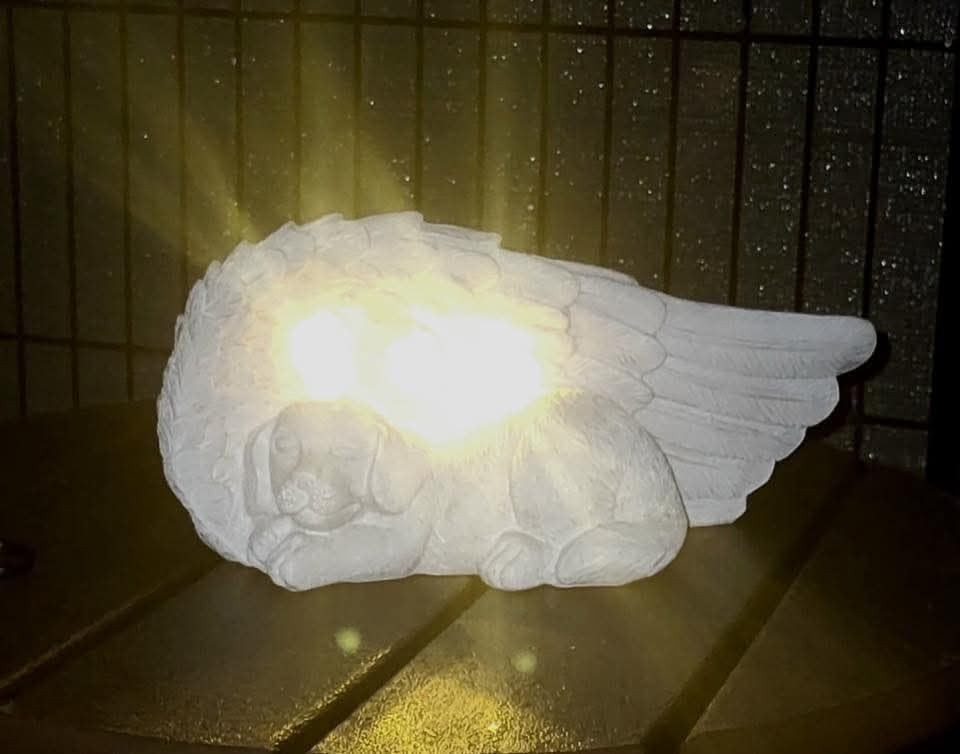 Weather-Resistant Angel Garden Solar Light – Pet Memorial Stone for Remembrance