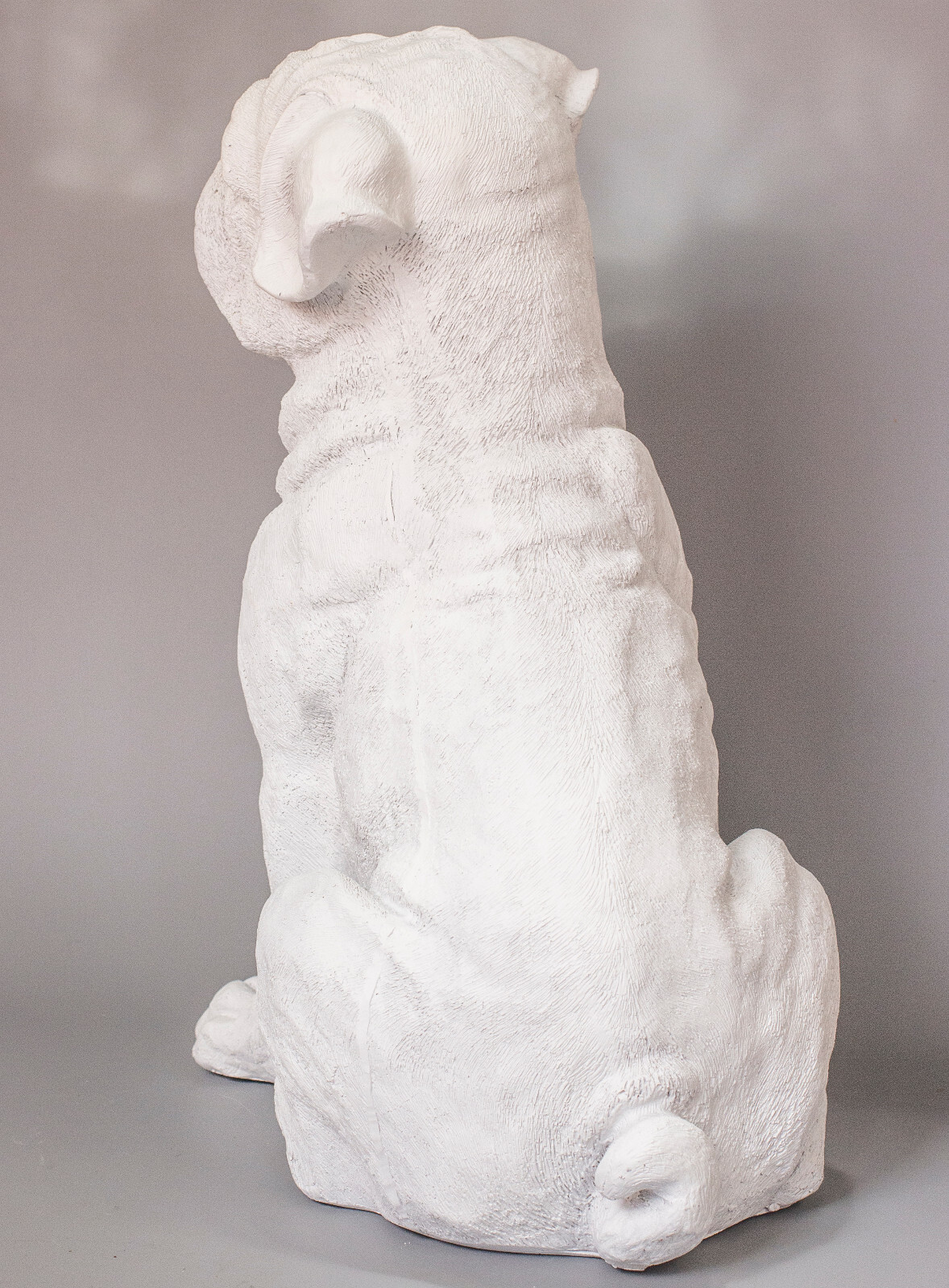 Unpainted Pug Dog Urn Pet Ashes Memorial Grave Decor Funeral Cremation Sculpture