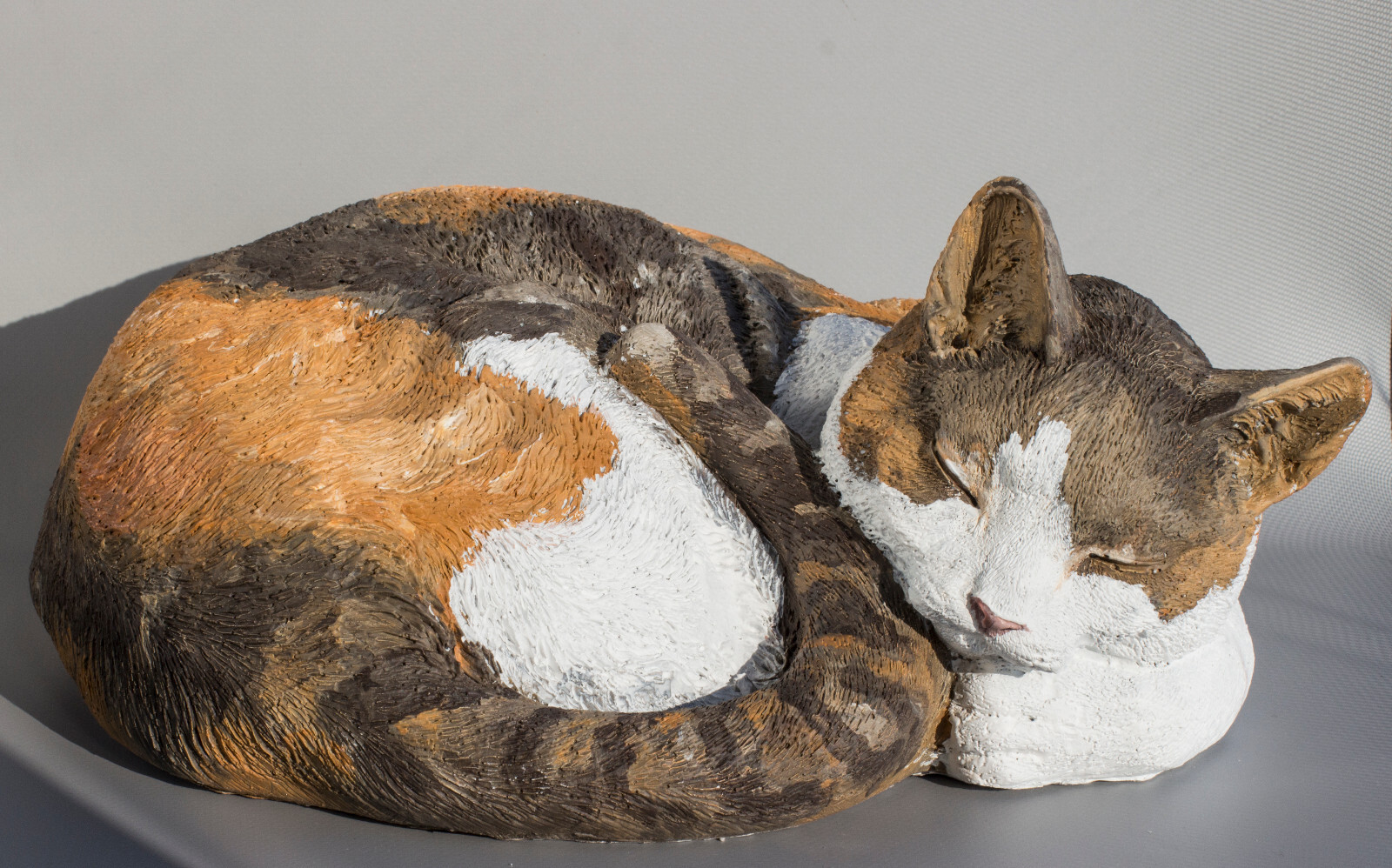 Unique Urn Calico Cat Memorial Cremation Statue Pet Ash Keepsake Funeral Casket