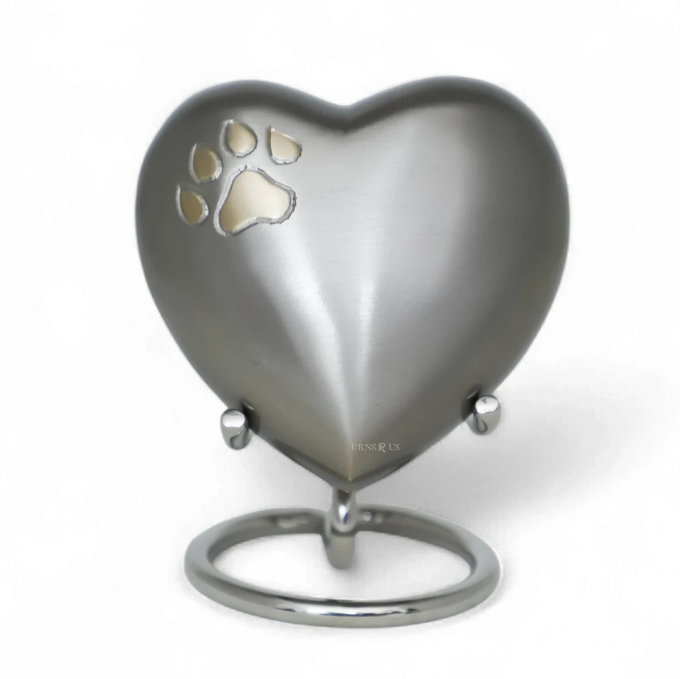 Timeless Brass Paw Heart Keepsake – Pet Memorial Urn for Ashes