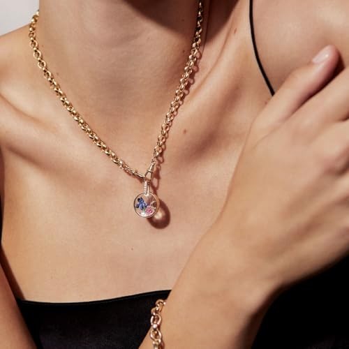 Women Locket Necklace Titanium steel Round 18K Photo Lockets that Hold Gold