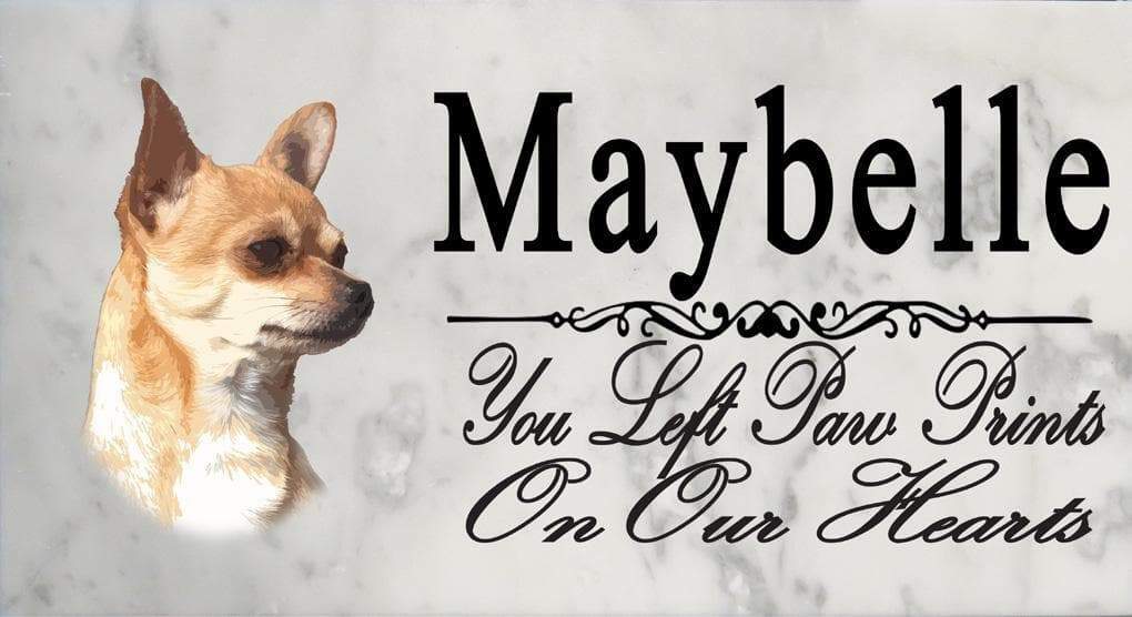 Customized Chihuahua Memorial Stone Dog Garden Grave Outdoor Marker