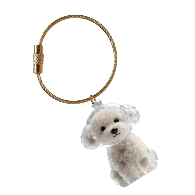 Clear Pet Hair Preservations Keychain Memorial Display Case With Securedly Seal