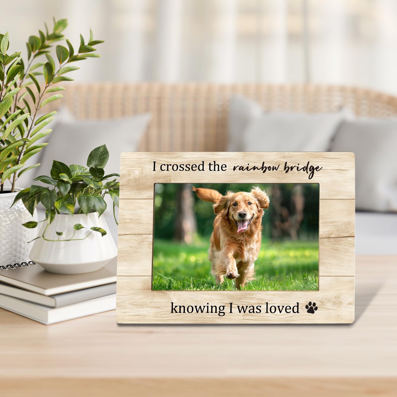 Pet Dog Memorial Picture Frame, Sympathy Bereavement Gifts for Loss of Dog Ca…