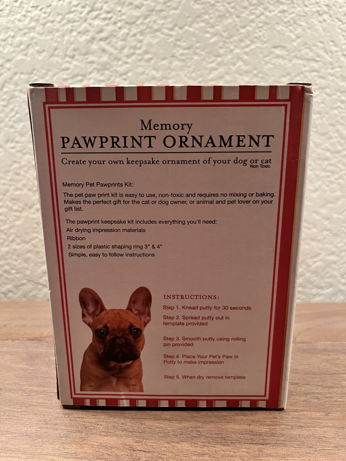 NIB MEMORY PET PAW PRINT KEEPSAKE ORNAMENT FOR DOG OR CAT 2 SIZES