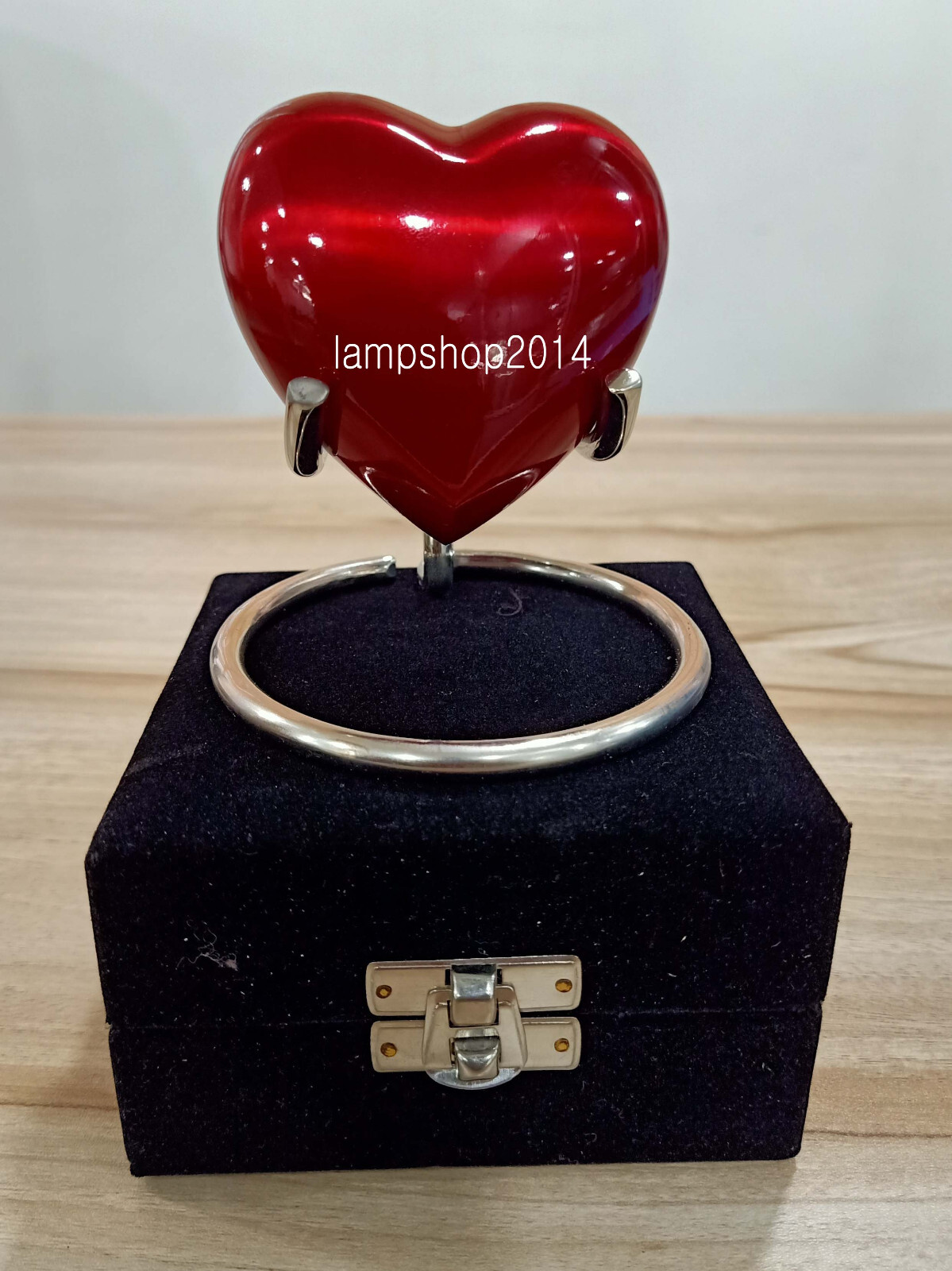 Cremation Urn for Ashes Keepsake Red Heart Urn with Box and Stand Mini Pet urn