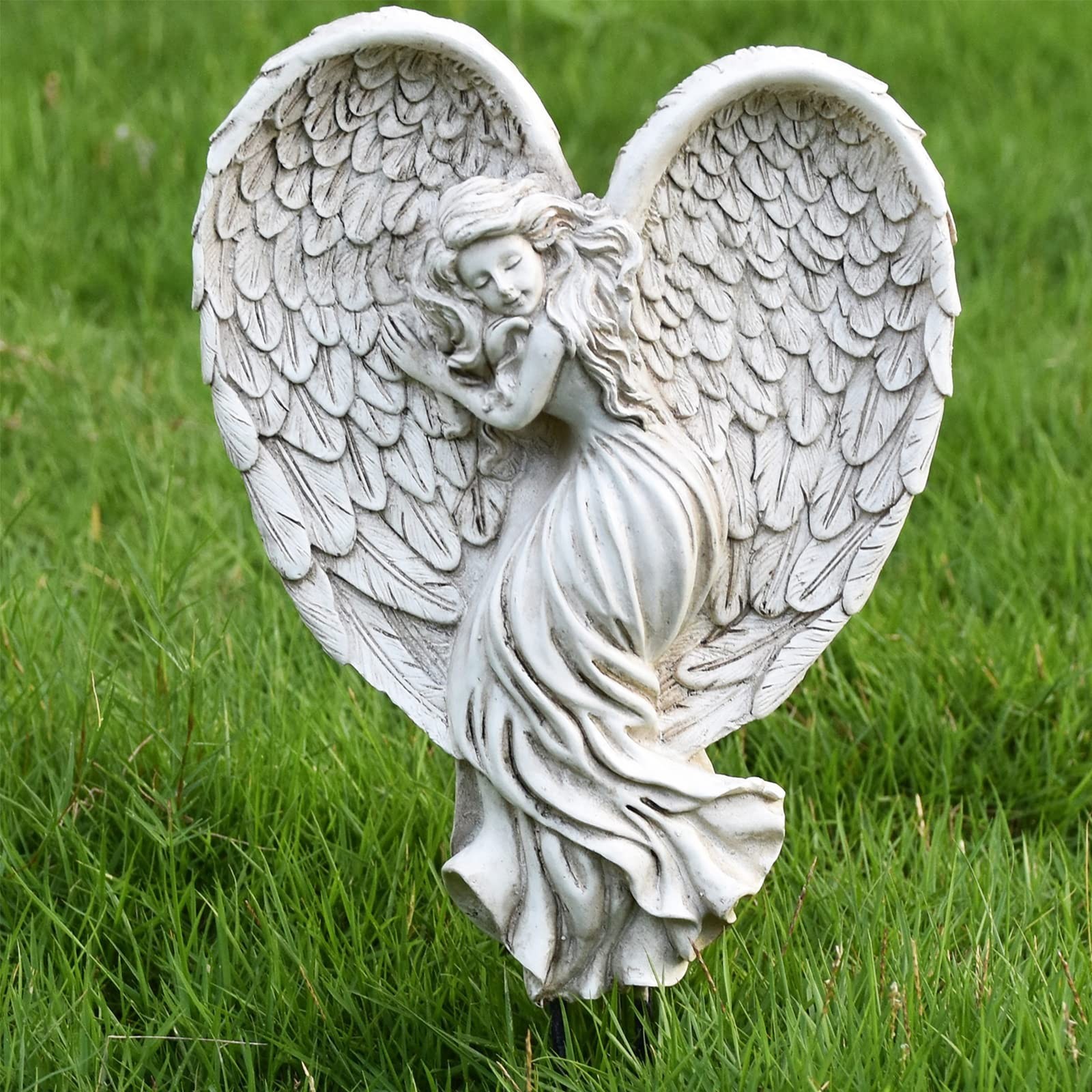 Sleeping Angel Garden Outdoor Statue Memorial Angel Figurine & Sculpture Memo…