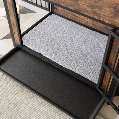 Dog Crate Furniture, Wooden Dog Crate Table, 38.9 Dog Kennel With 2 Sliding Door