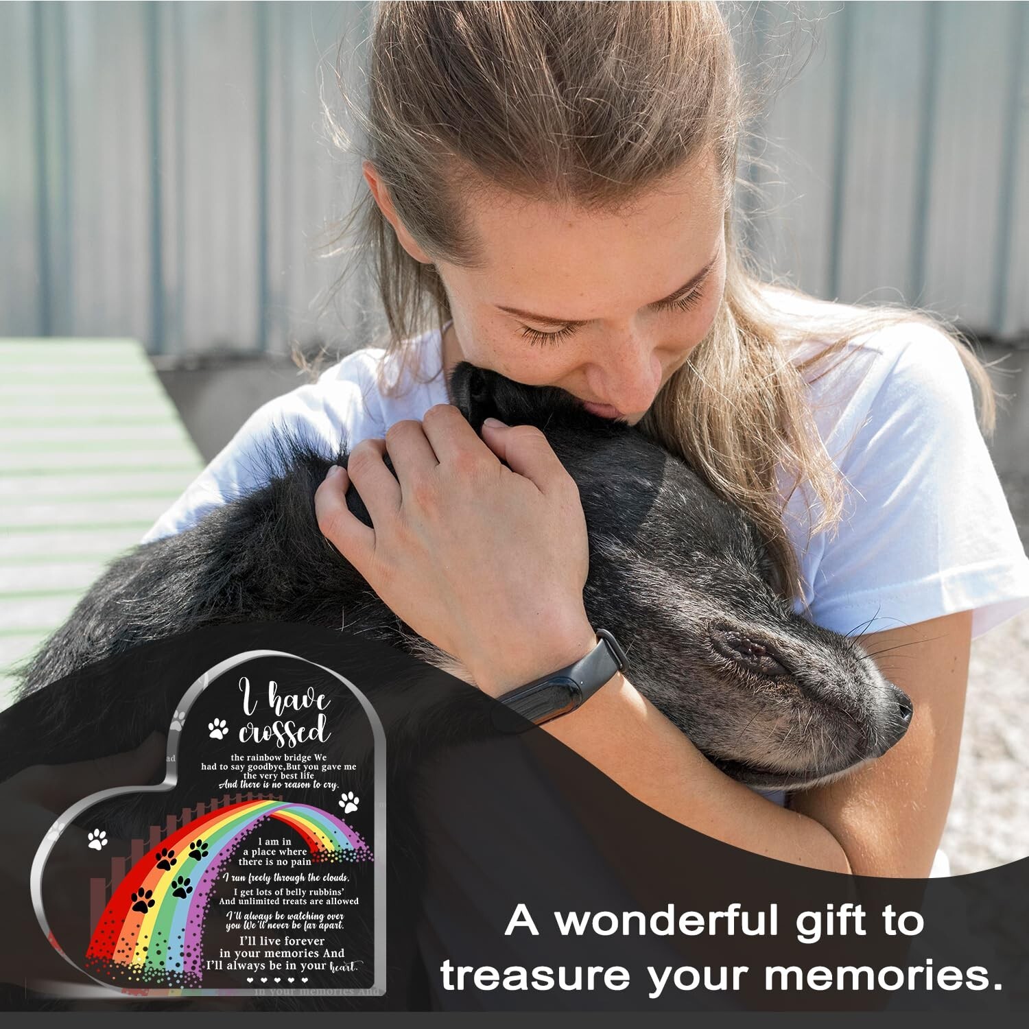 Pet Memorial Acrylic Rainbow Bridge Decorations – Sympathy Gifts for Loss of …