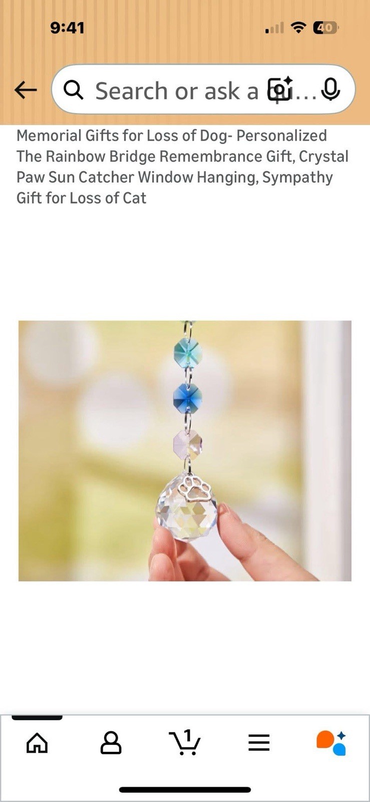 forever in my heart Pet Memorial Suncatcher Dog Memorial Gifts for Loss of Dog