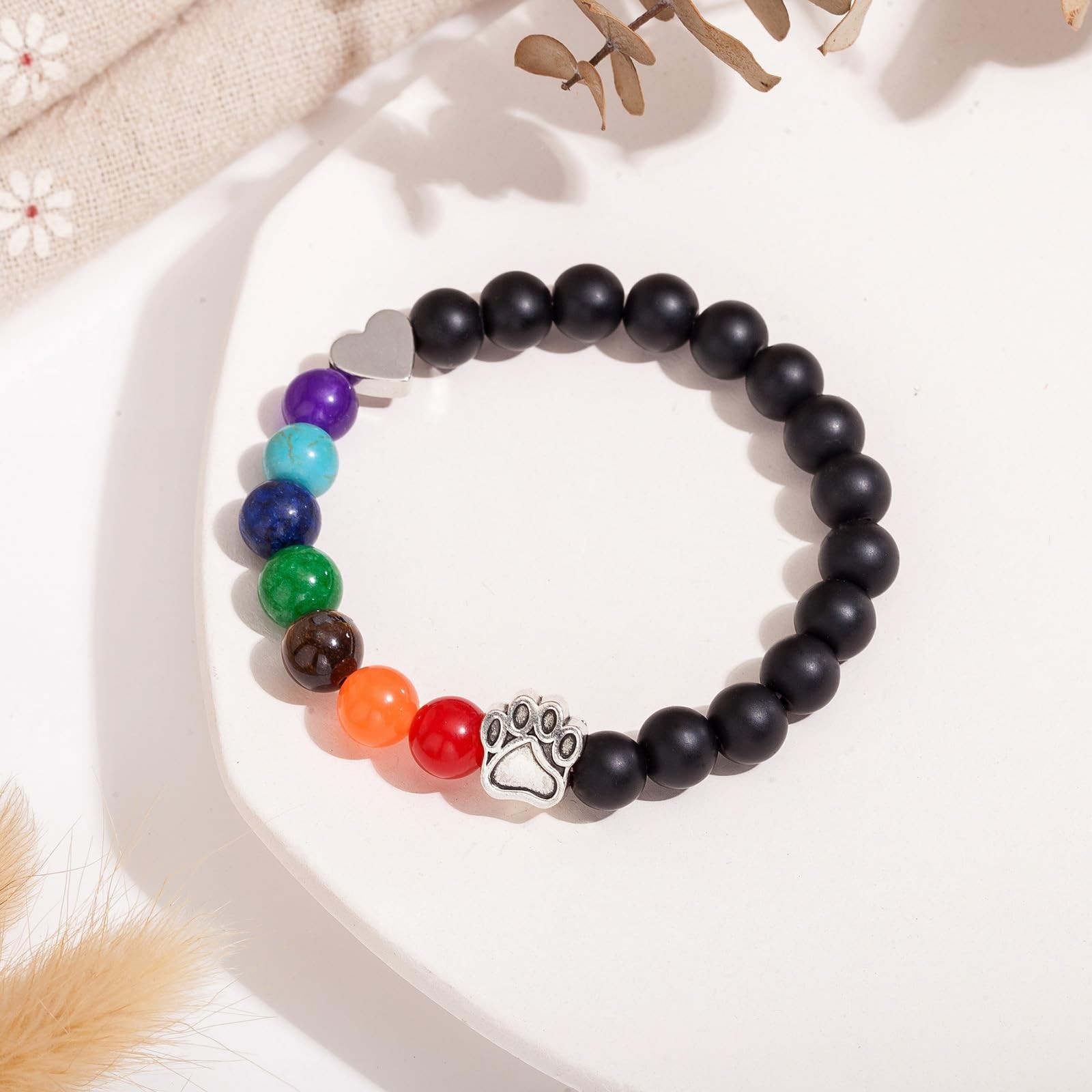 Pet Memorial Bracelet – Rainbow Bridge Memorial for Women & Men, Sympathy Gif…