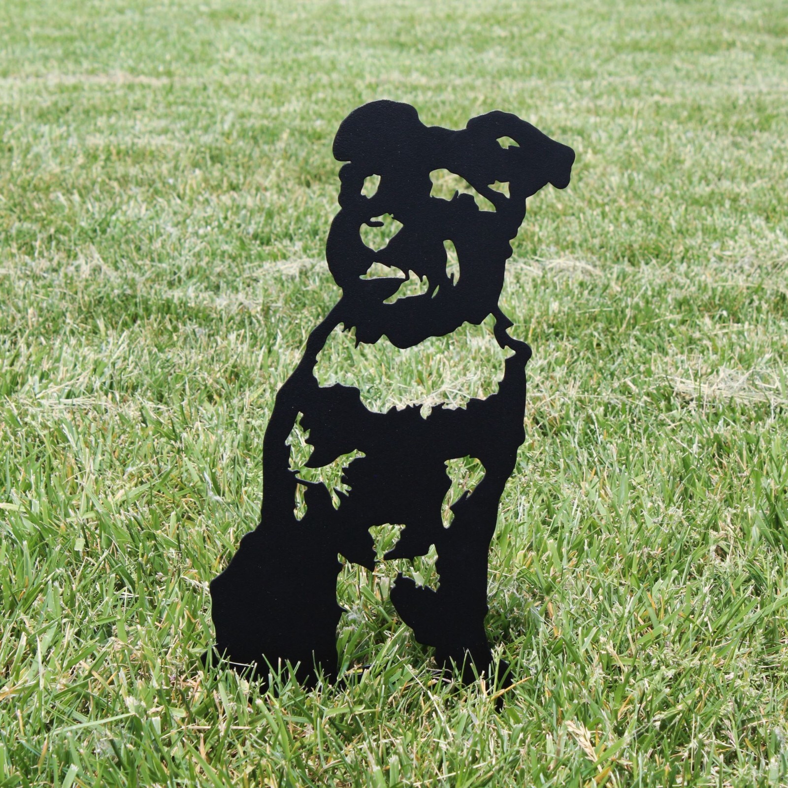 Schnauzer Black Metal Dog Silhouette