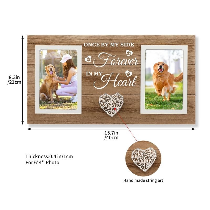 Dog Memorial Picture Frame, Pet Dog Memorial Gifts for Loss of Dog, Passed Aw…