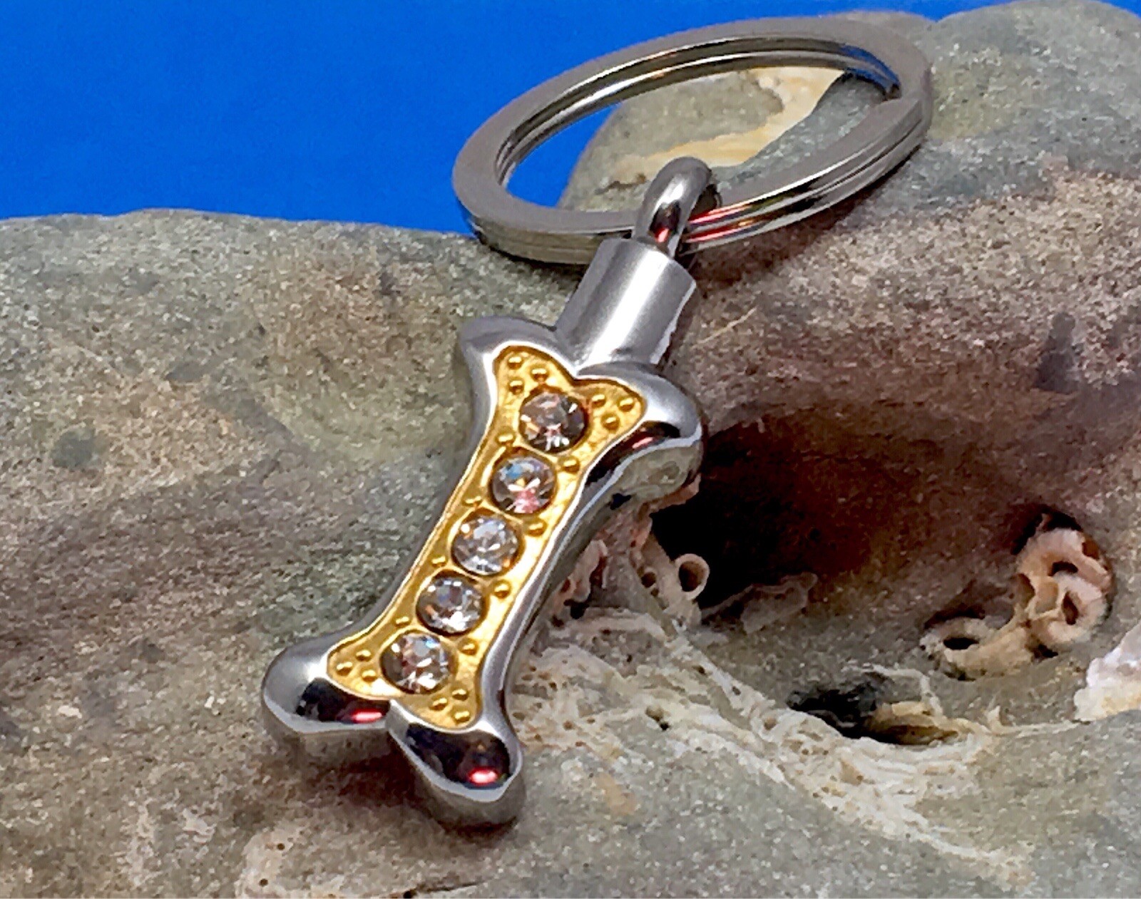 Dog Bone Cremation Necklace Crystals Ladies Urn Jewelry Pendant for Ashes Girls