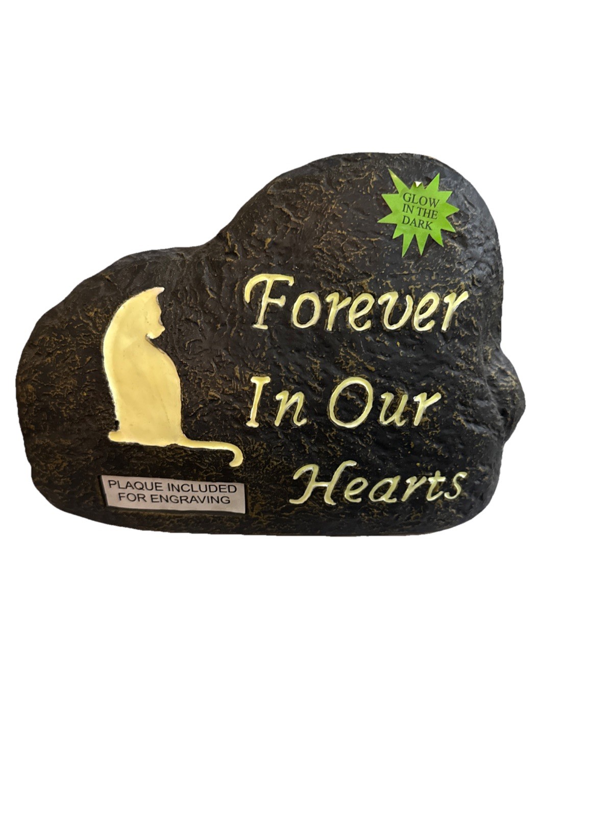 Cat Memorial Stone Cat Grave Marker Glows In The Dark Engraveable Memorial Gift