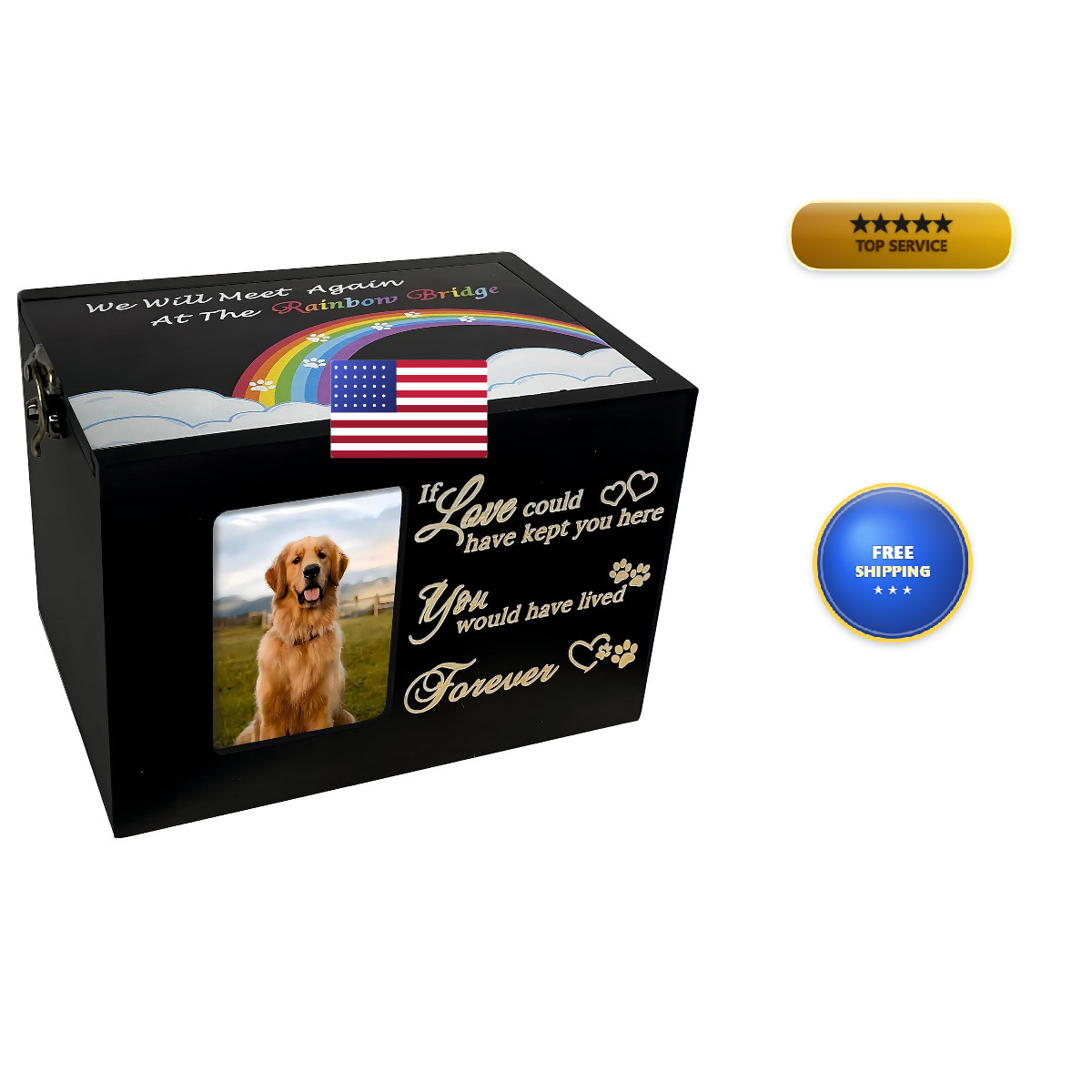 Sofunii Solid Wood Pet Urns For Dog Or Cat Ashesrainbow Bridge Memorial Pet