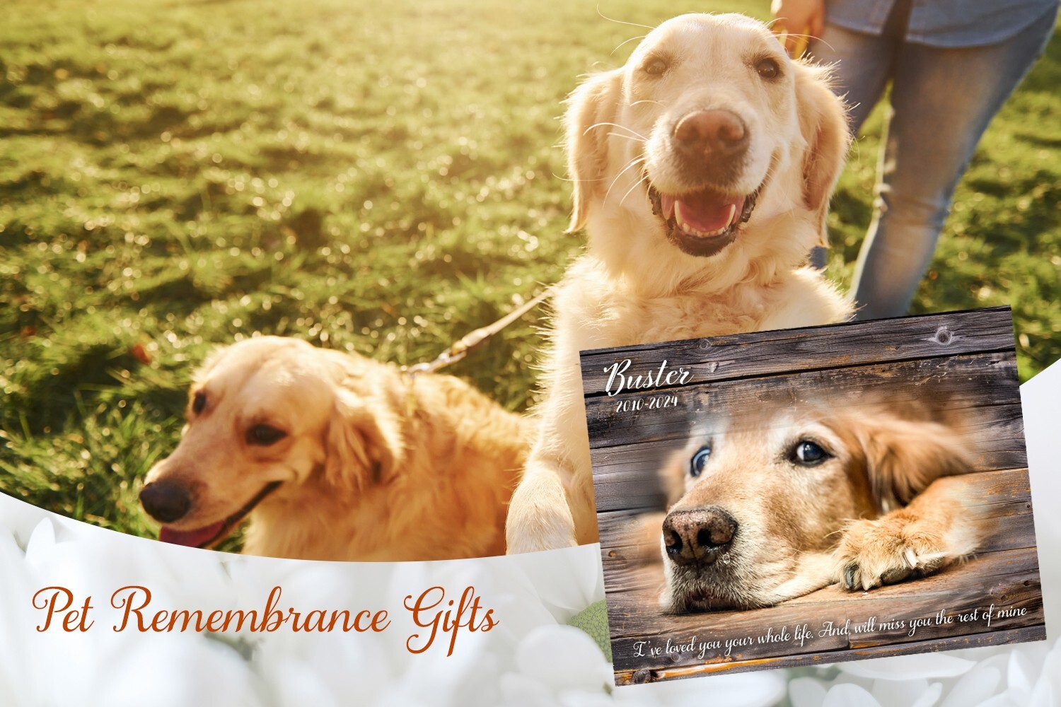 Personalized Pet Memorial Gift with Photo of your Dog Custom Metal Print