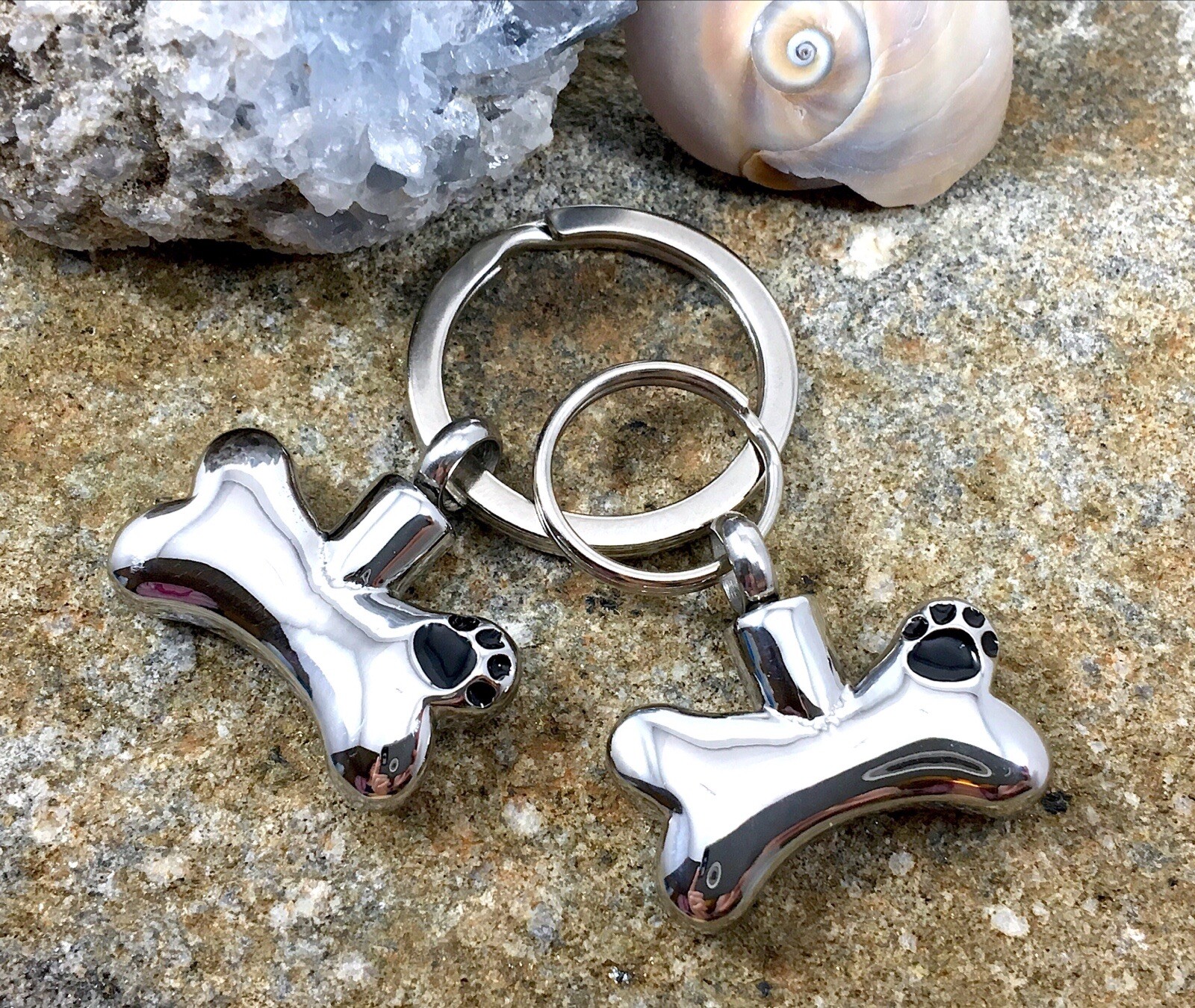 Dog Bone Paw Print Cremation Necklace Mens Unisex Urn Jewelry Pendant for Ashes