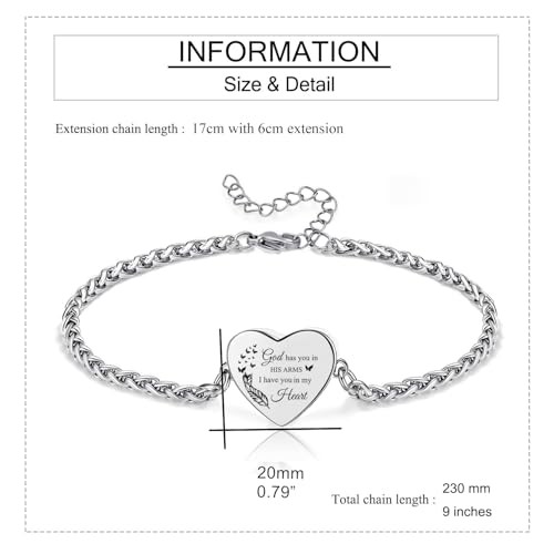 Heart Cremation Jewelry Urn Bracelet for Ashes for Women Memorial 3pcs heart