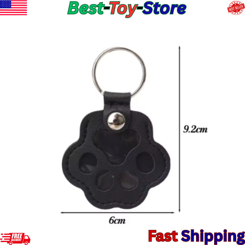 5PCs Pet hair keychain, Leather Paw Keychain with Hair Storage for Dog & Cat