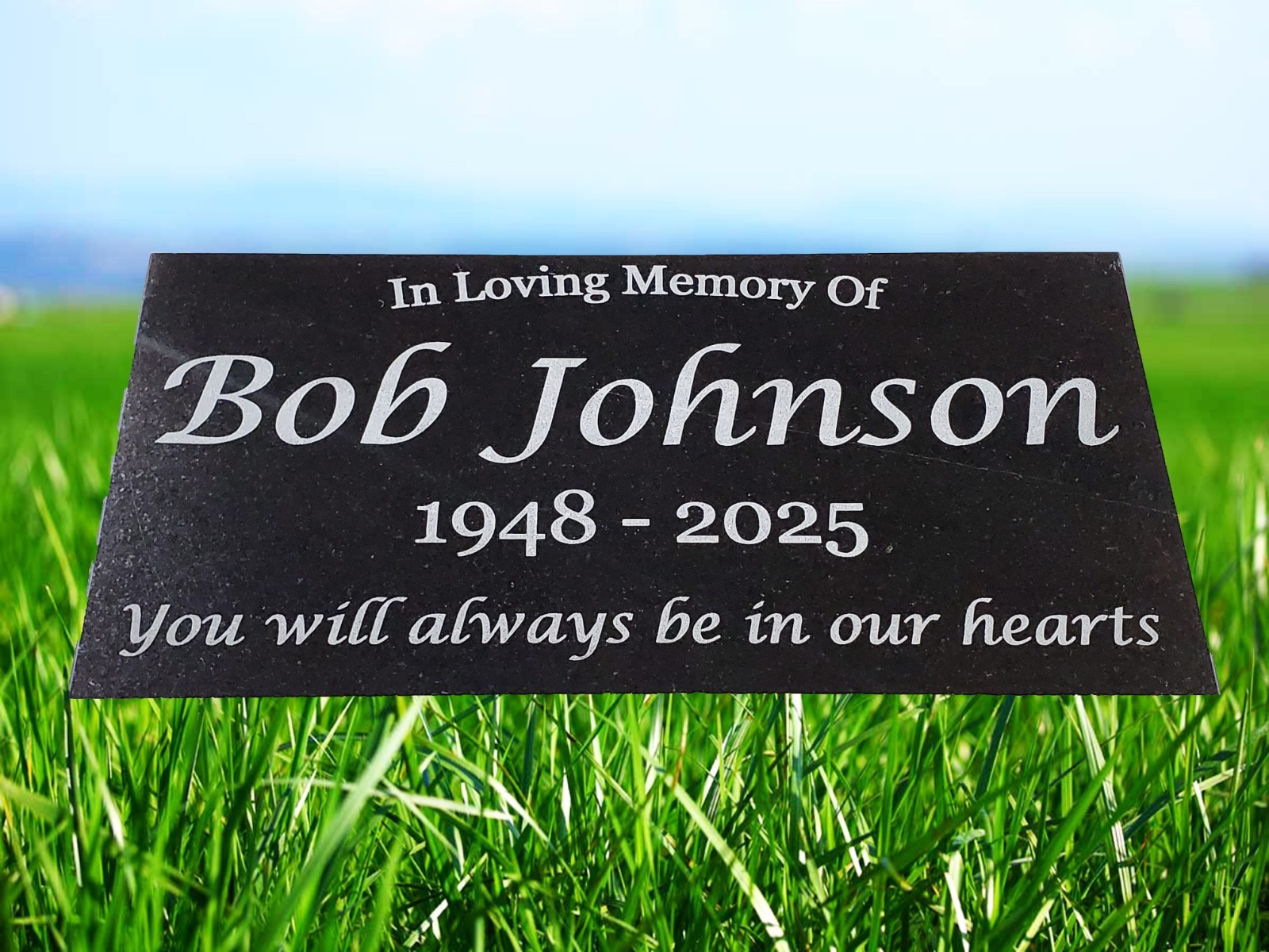 Grave Marker Headstone Garden Memorial Burial Stone Granite Custom Plaque t20