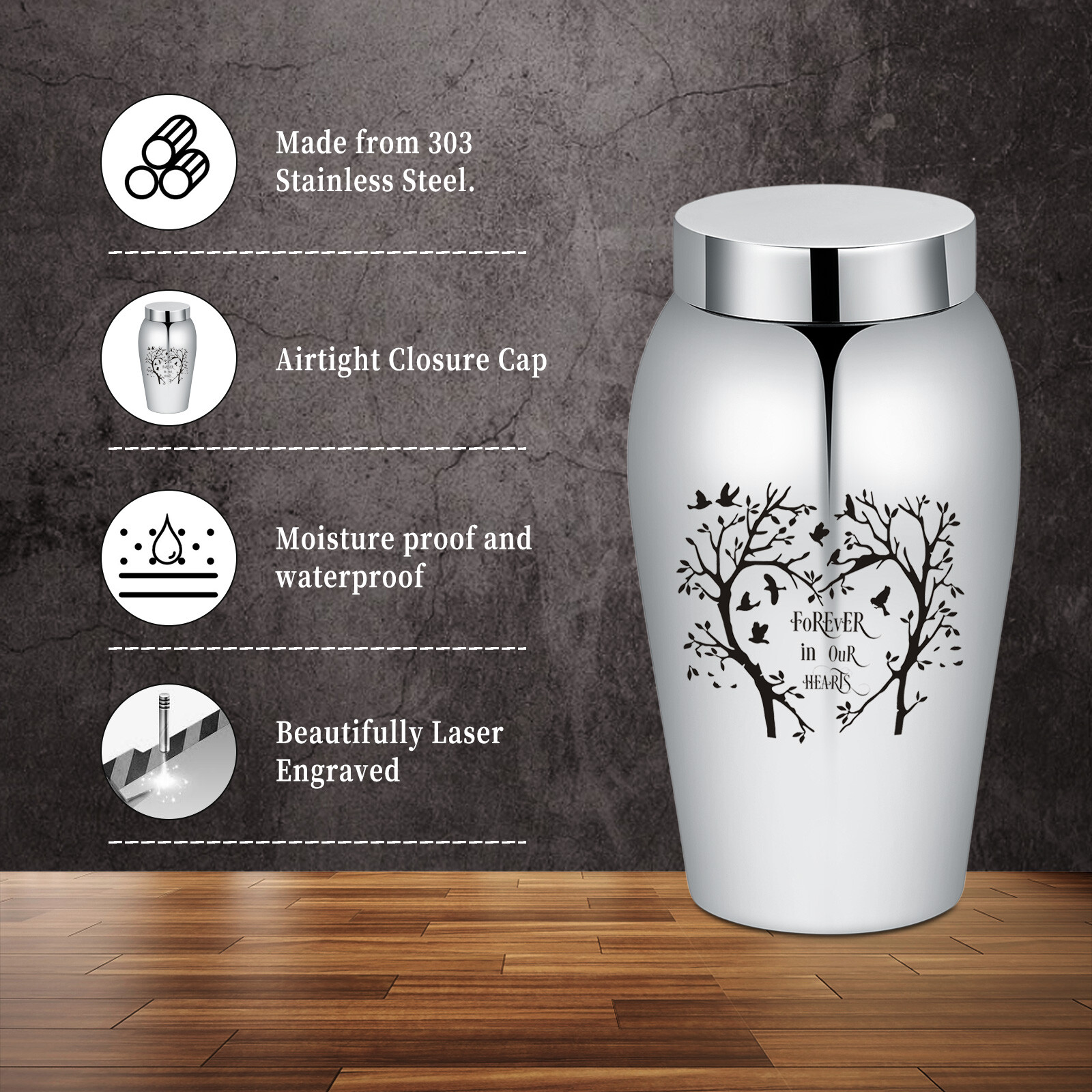 Memorials Cremation Urns for Human Ashes – Decorative Urns Urns for Human / Pet