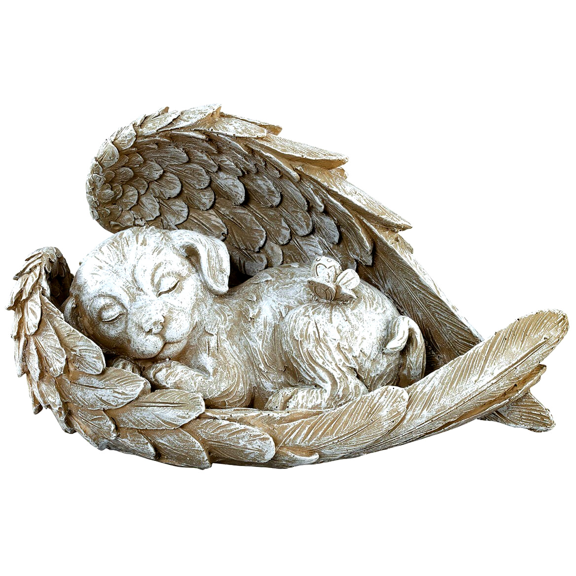 DOG Pet Sleeping Angel Wings Memorial Garden Stone Cemetery Grave Garden Yard