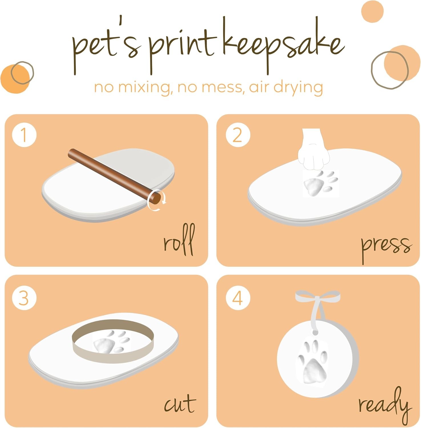 Pet Paw Print Keepsake Kit