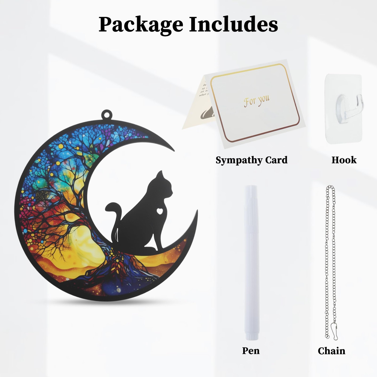 Cat Memorial Gifts, Sympathy Gift for Loss of Cats, Colorful