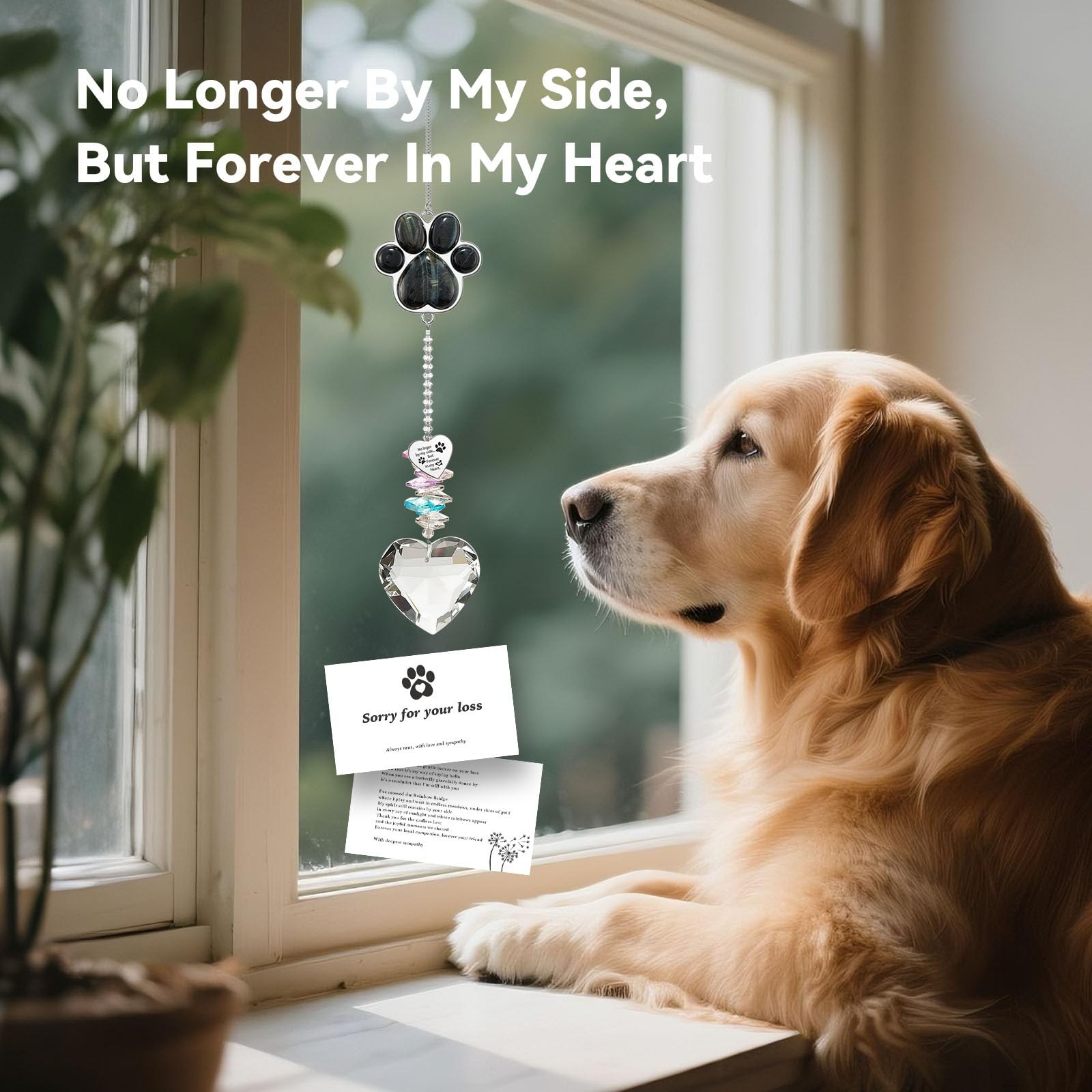 Dog Memorial Gifts, Pet Memorial Suncatcher, Loss of Dog Sympathy Gift