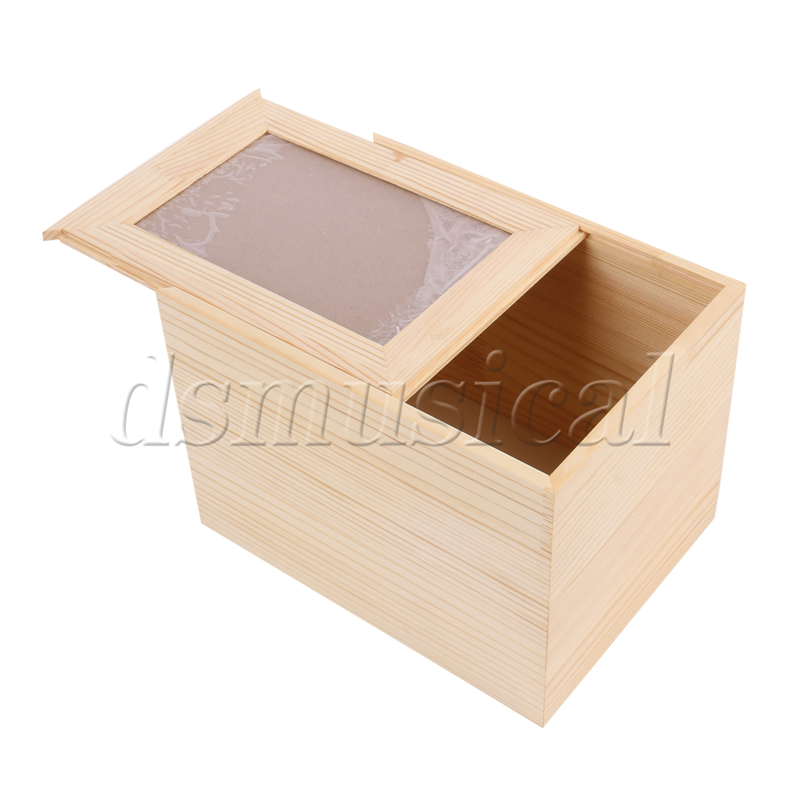 Natural Wood Pet Urn w/ Photo Frame 6.3″ x 6.3″ x 8.66″ for Cremation