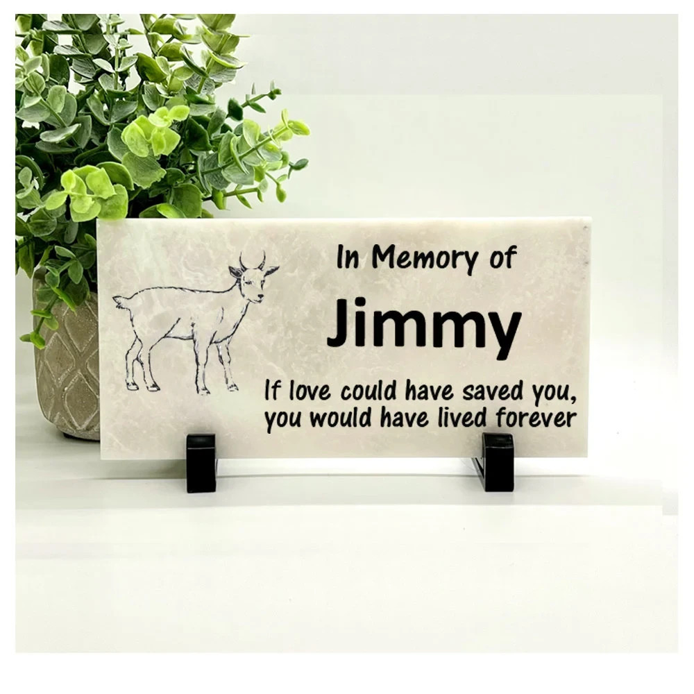 Goat Memorial – Personalized Pet Memorial Stone – Goat Loss sympathy Gift